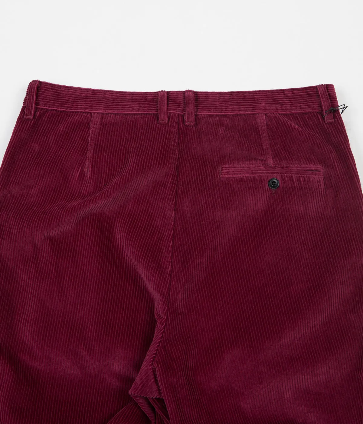 Albam Cord Pleat Trousers - Maroon