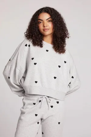 Allover Velvet Hearts Pullover