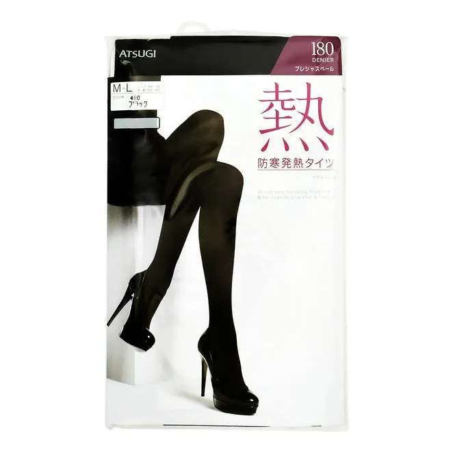 Atsugi �Hot”Premium Thermal Tights 180Denier   Black