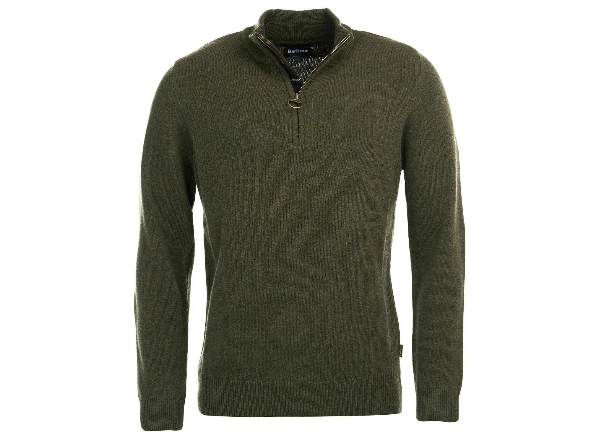 Barbour Holden Half Zip Sweater In Olive Marl