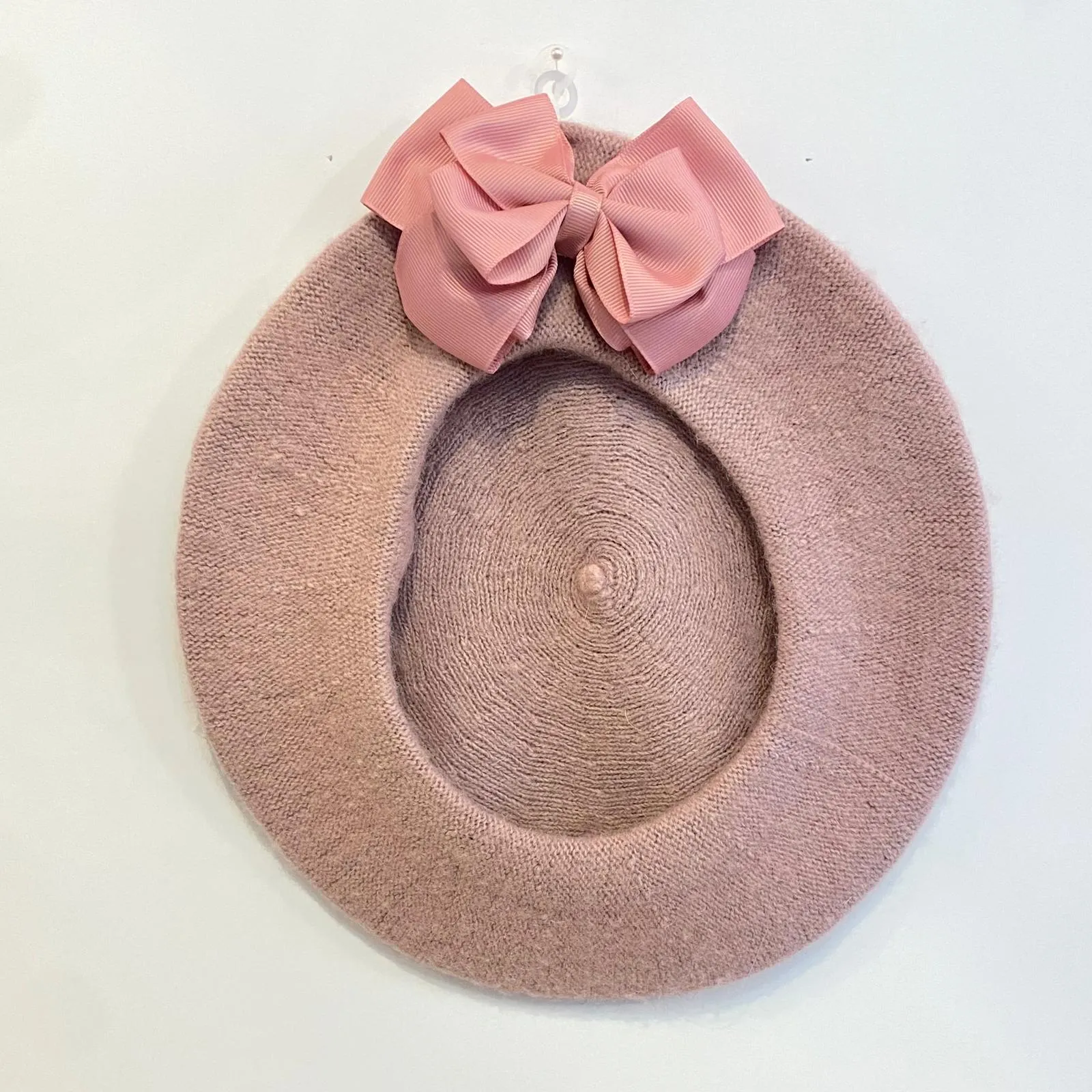 Beret with Bow - Ballet  Pink