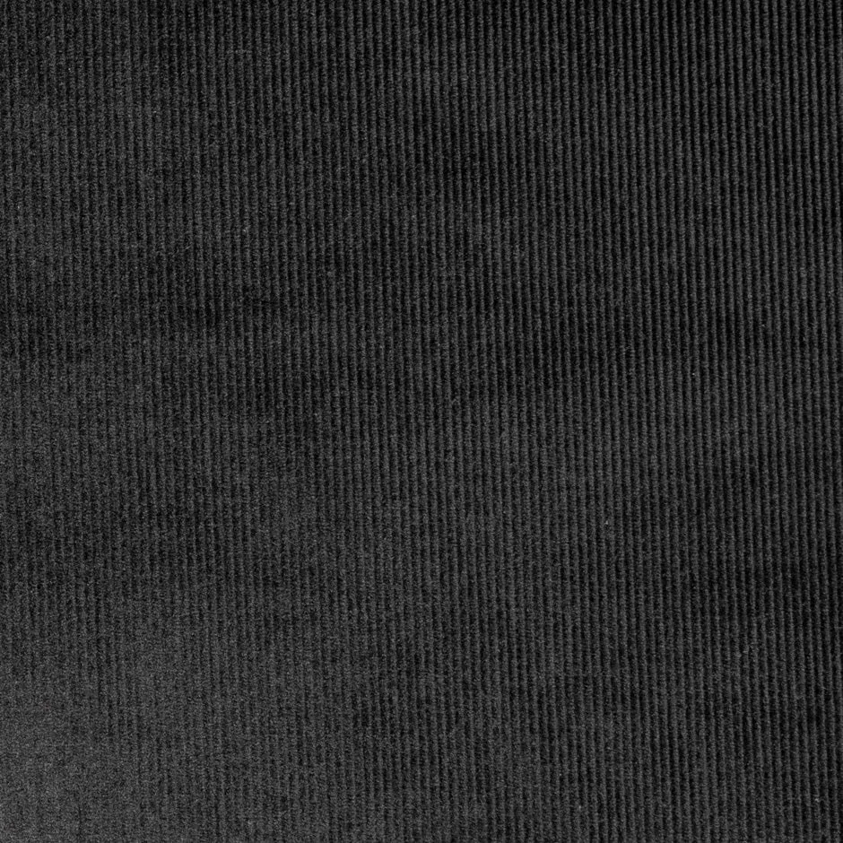 Black Ribbed Stretch Cotton Corduroy