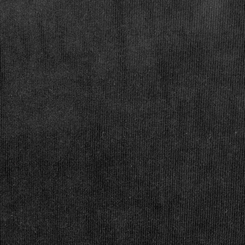 Black Thin Ribbed Stretch Cotton Corduroy