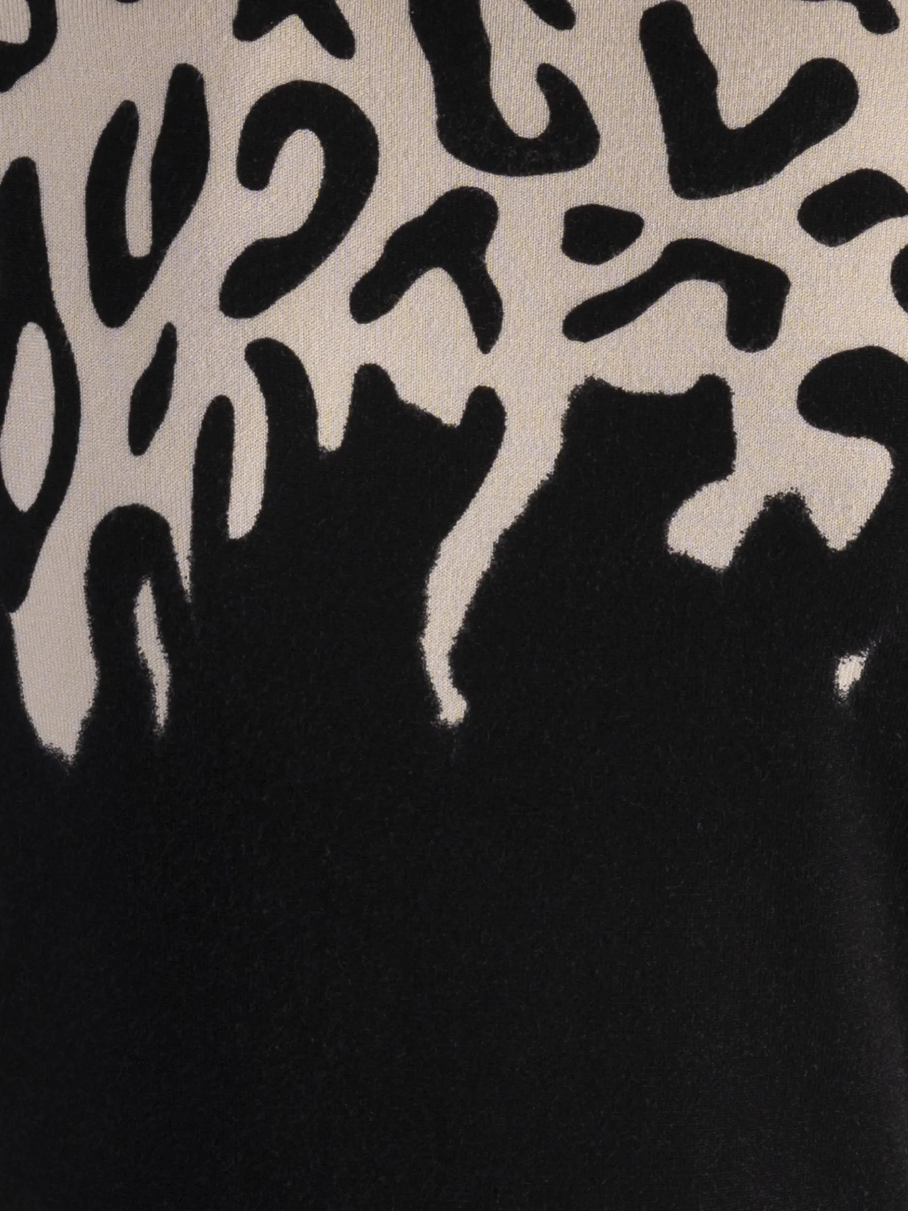 Black/Cream Mixed Animal Pattern Jumper