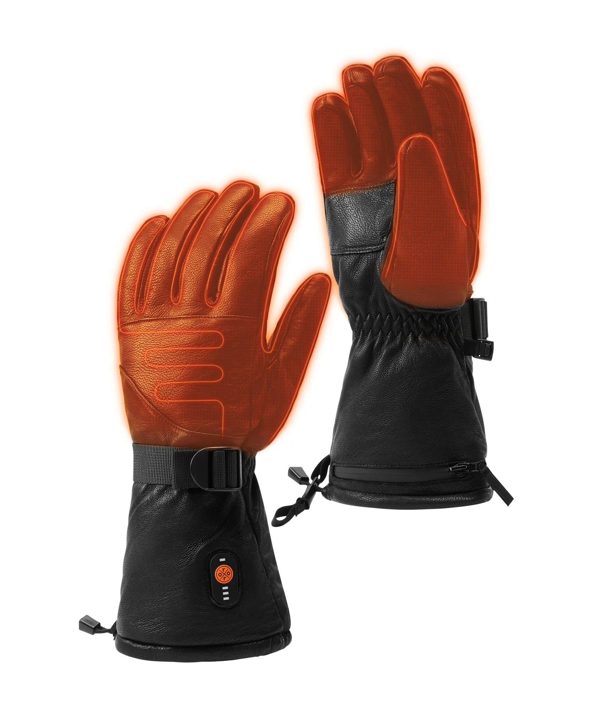 Boise Unisex Heated Full Leather Gloves (Batteries Not Included)