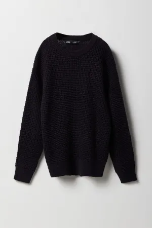 Boys Knit Solid Chunky Sweater