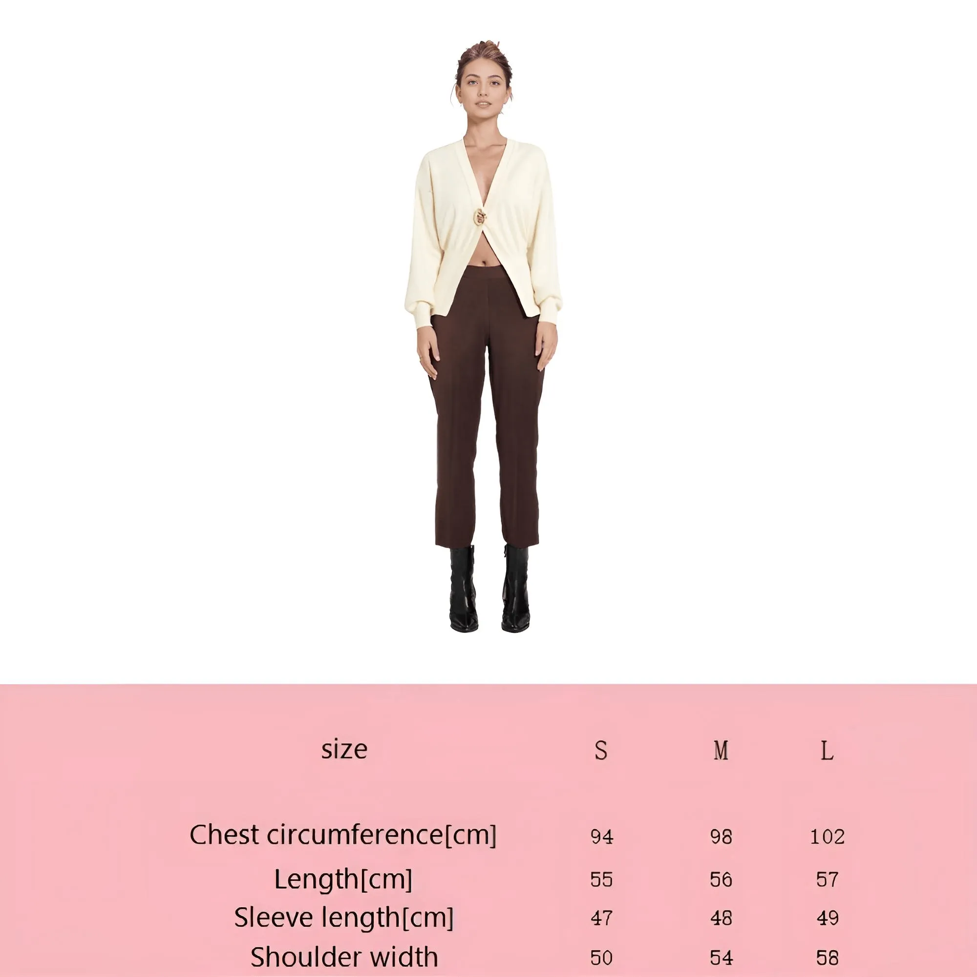 Chic Button Cardigan Knitted Women's Casual Deep V Neck Long Sleeve Slim Warm Sweater Autumn New Lady Fashion Knitwear Top