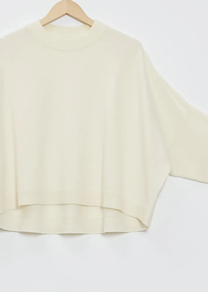 Chunky Cashmere Sweater — Snow