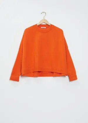 Chunky Cashmere Sweater — Tangerine