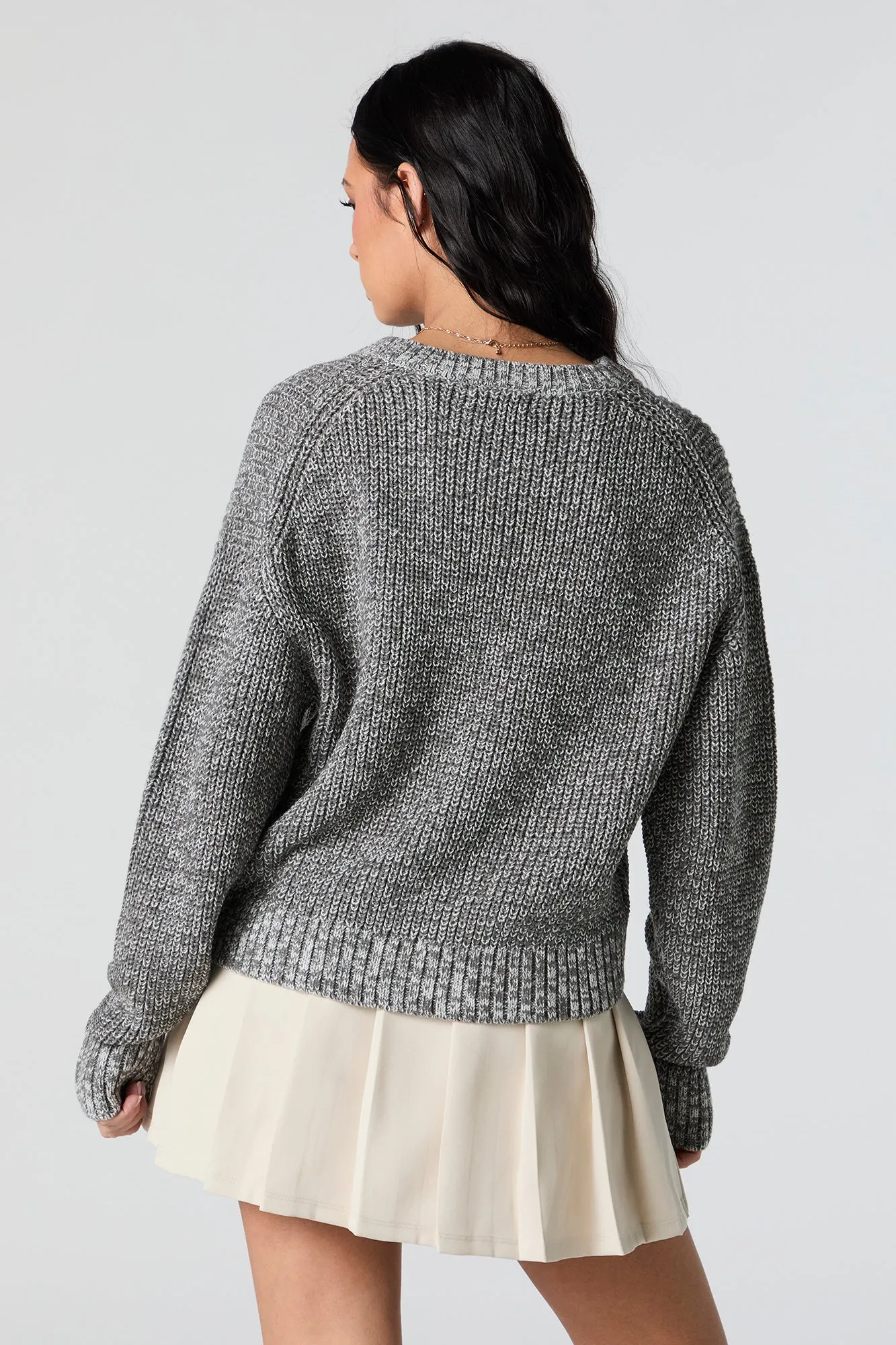 Chunky Knit Drop Shoulder Sweater