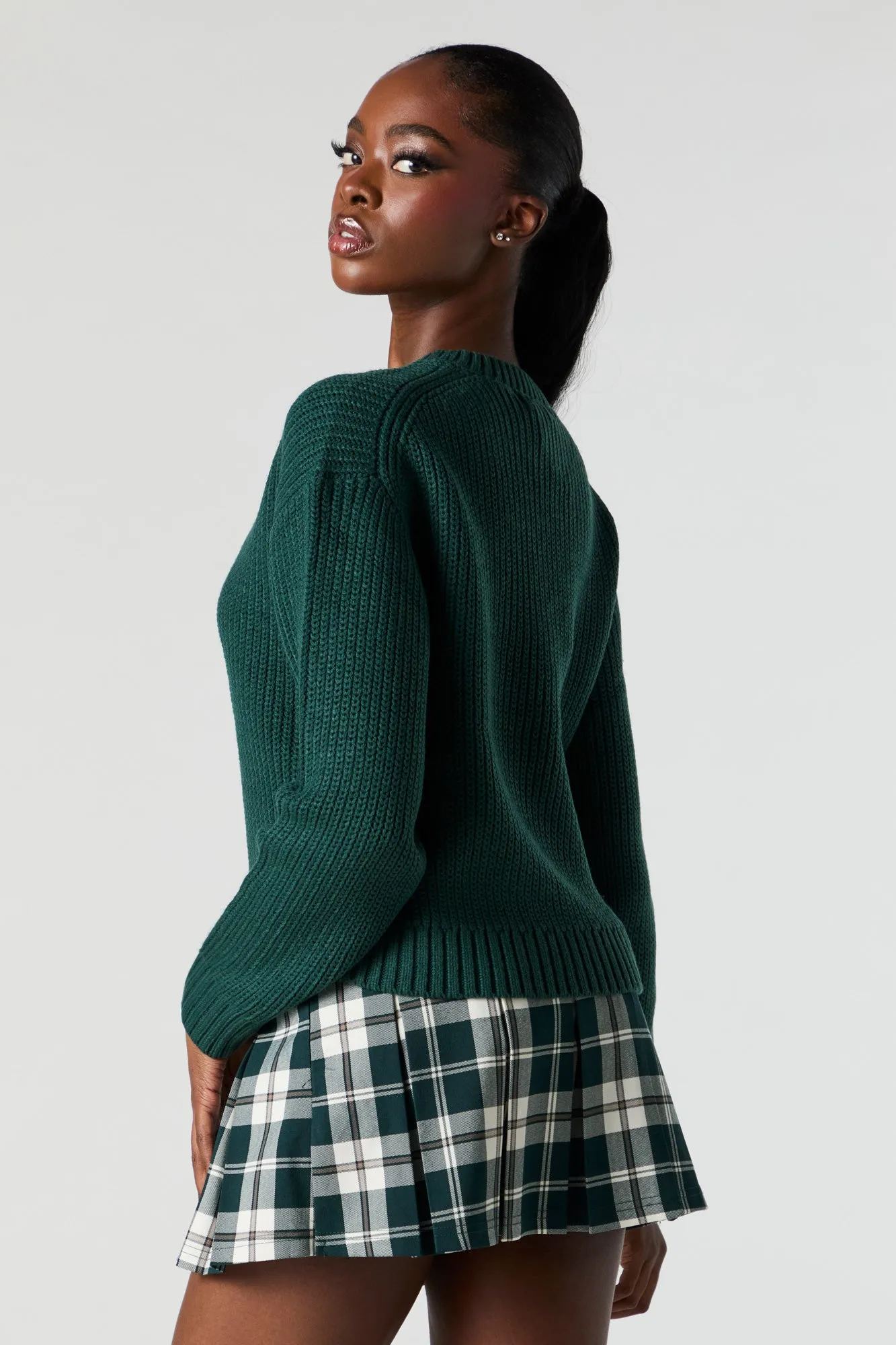 Chunky Knit Drop Shoulder Sweater