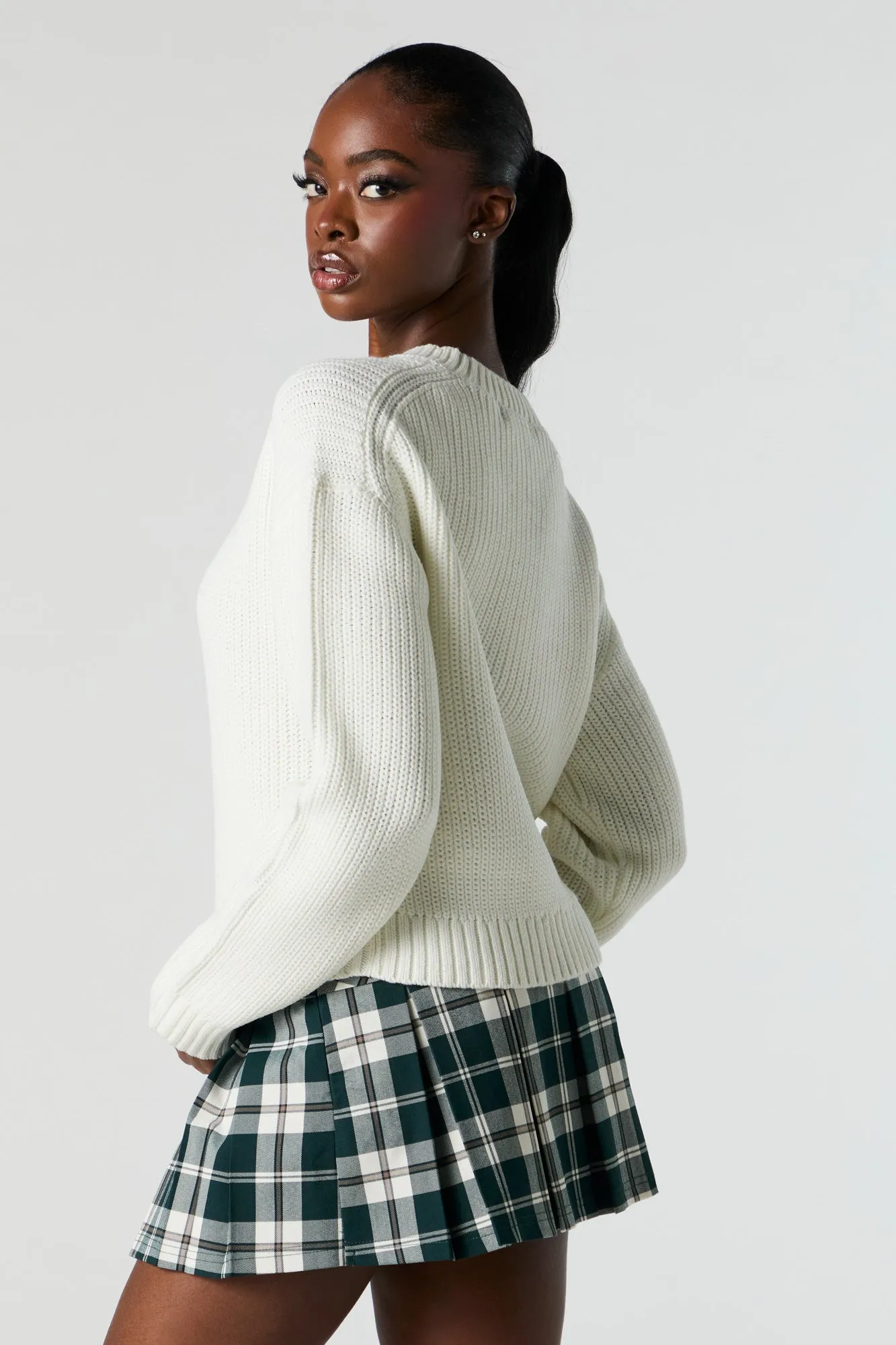 Chunky Knit Drop Shoulder Sweater