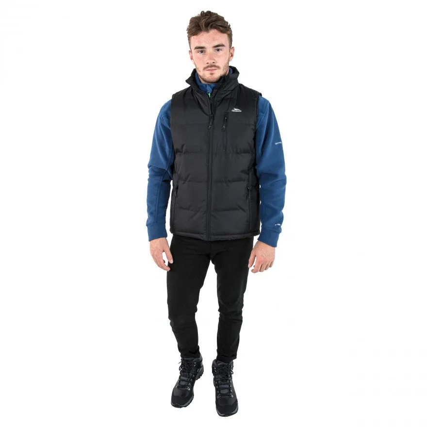 Clasp Mens Padded Gilet - Black