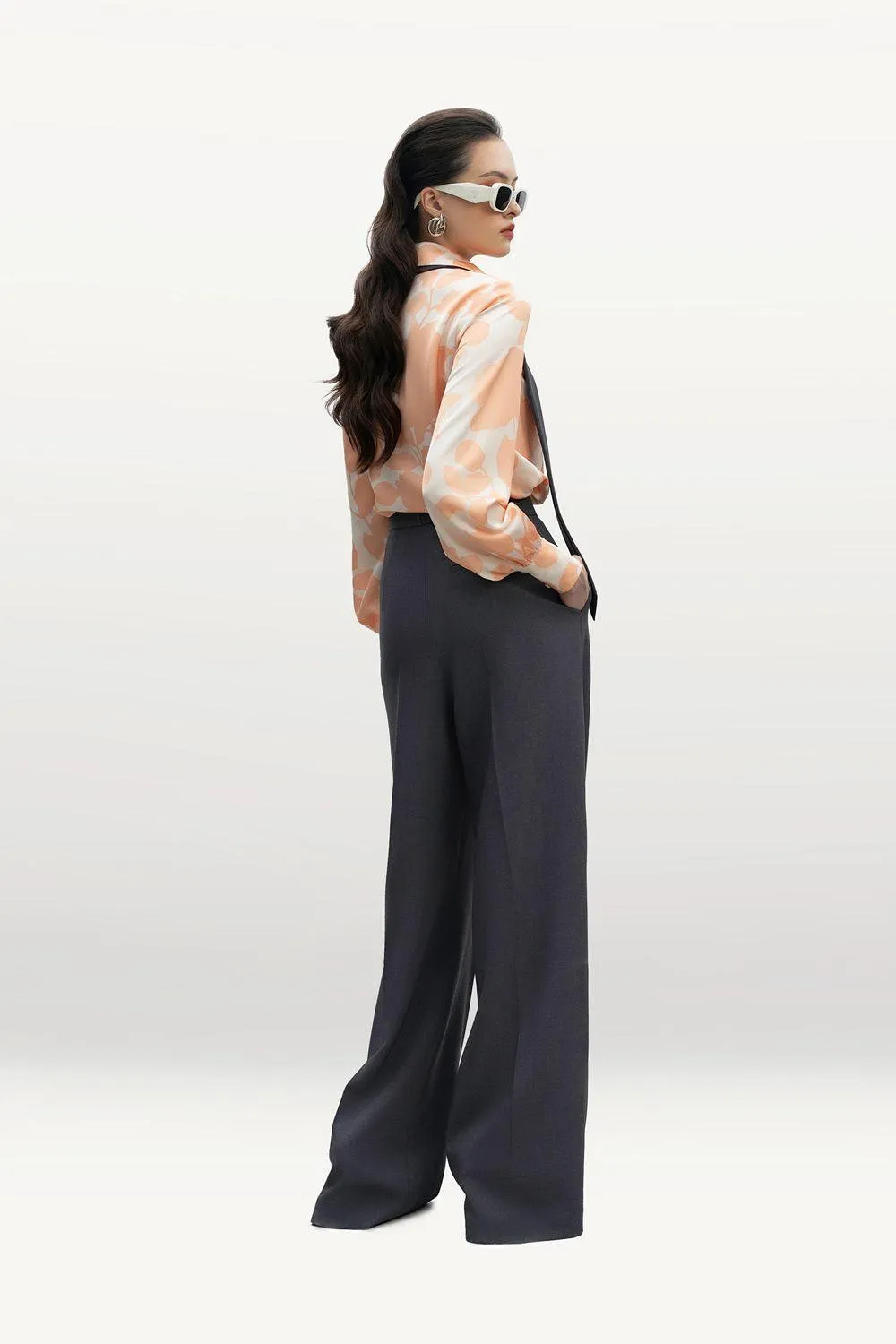 Clementine Straight Wide Leg Velvet Floor Length Pants