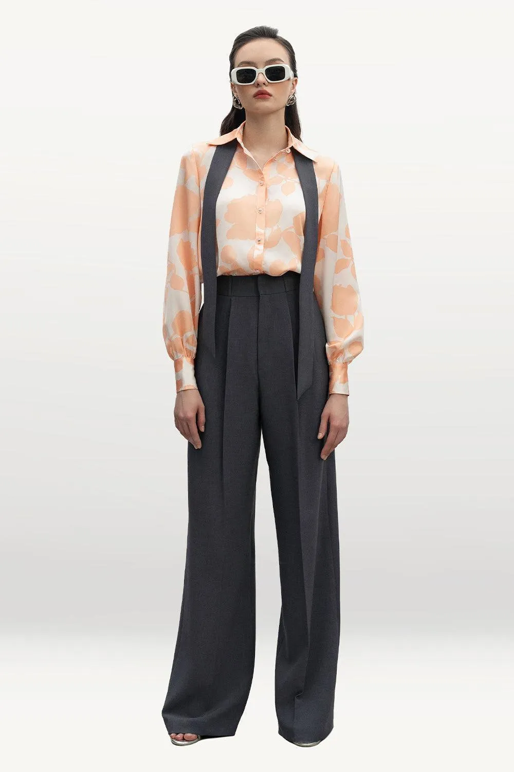 Clementine Straight Wide Leg Velvet Floor Length Pants