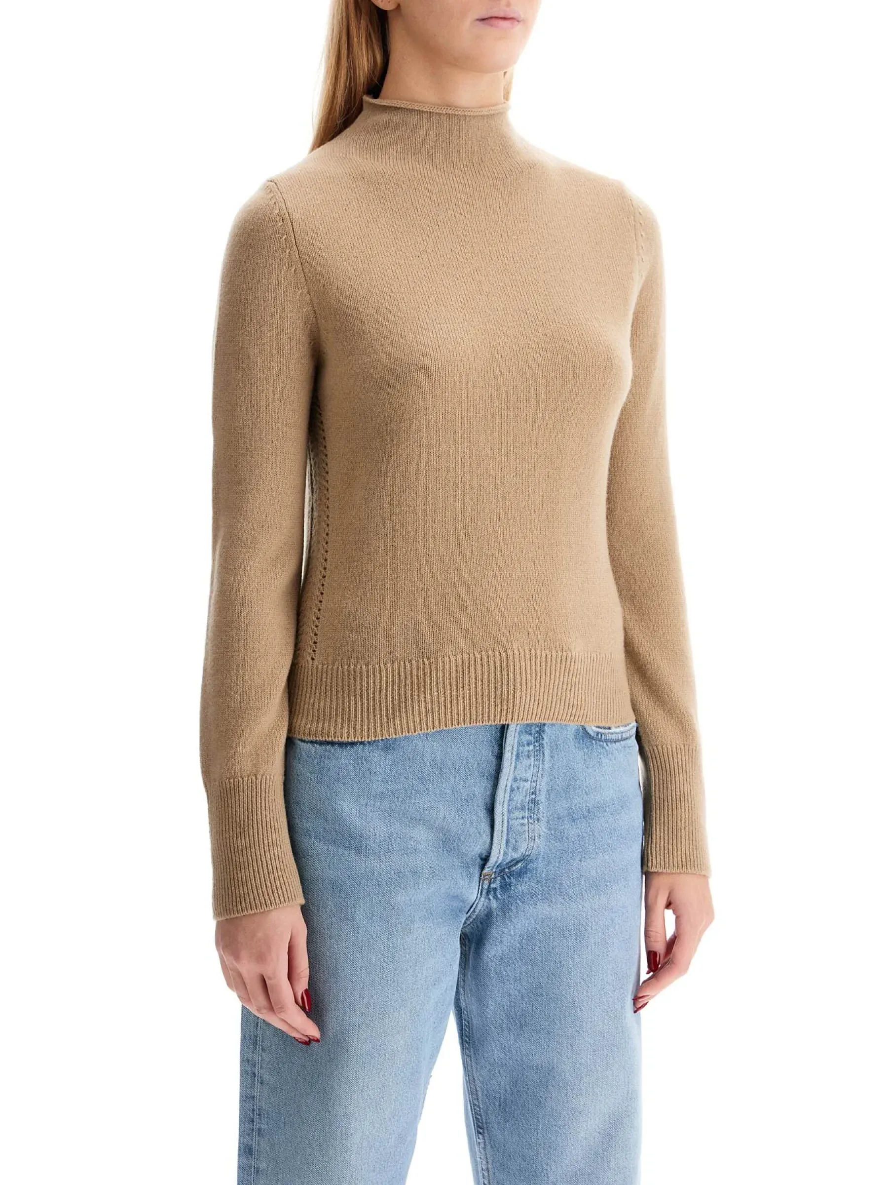 Decorative Wool-Cashmere Sweater