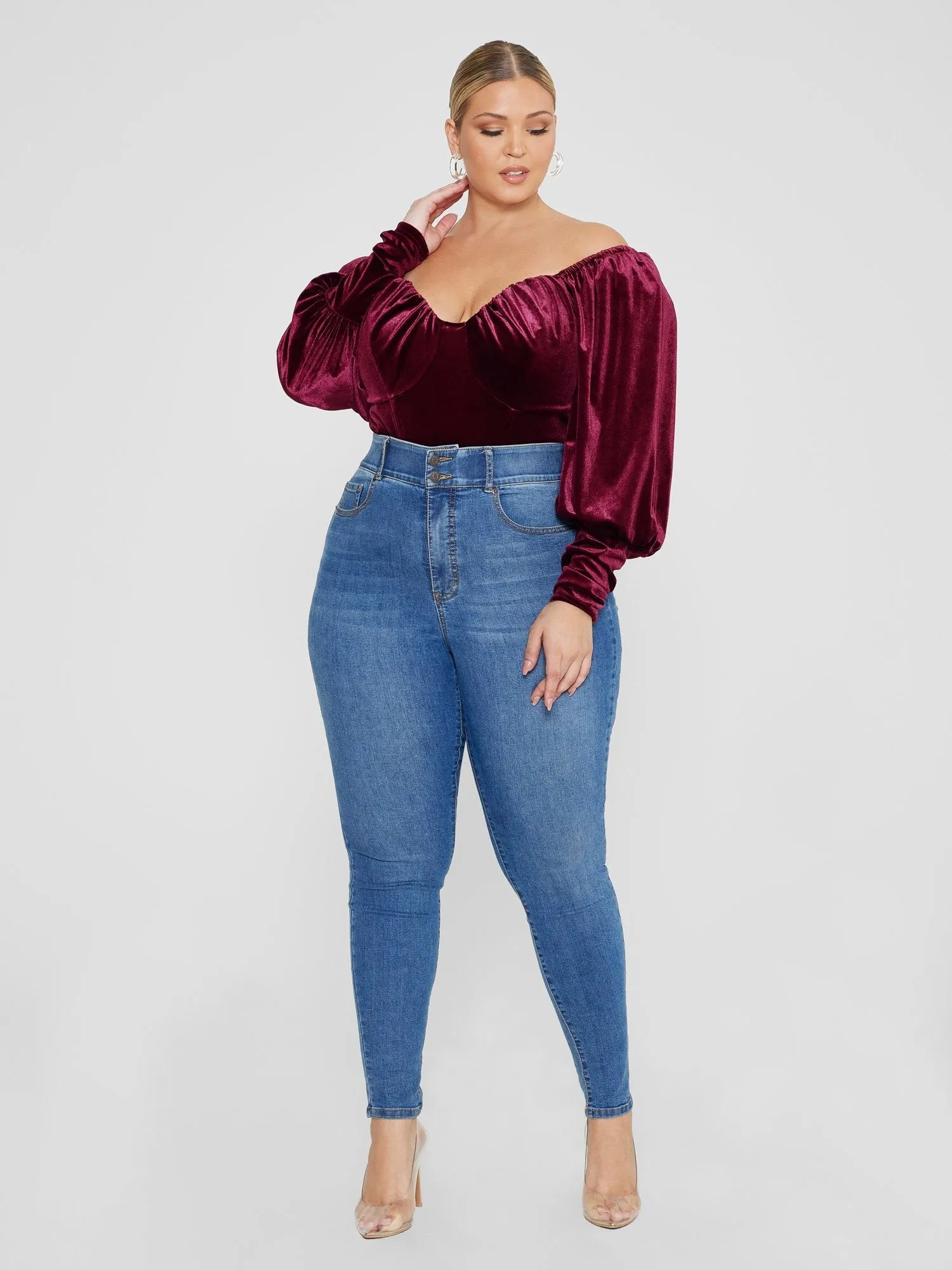 Fashion To Figure - Luze Velvet Corset Style Top