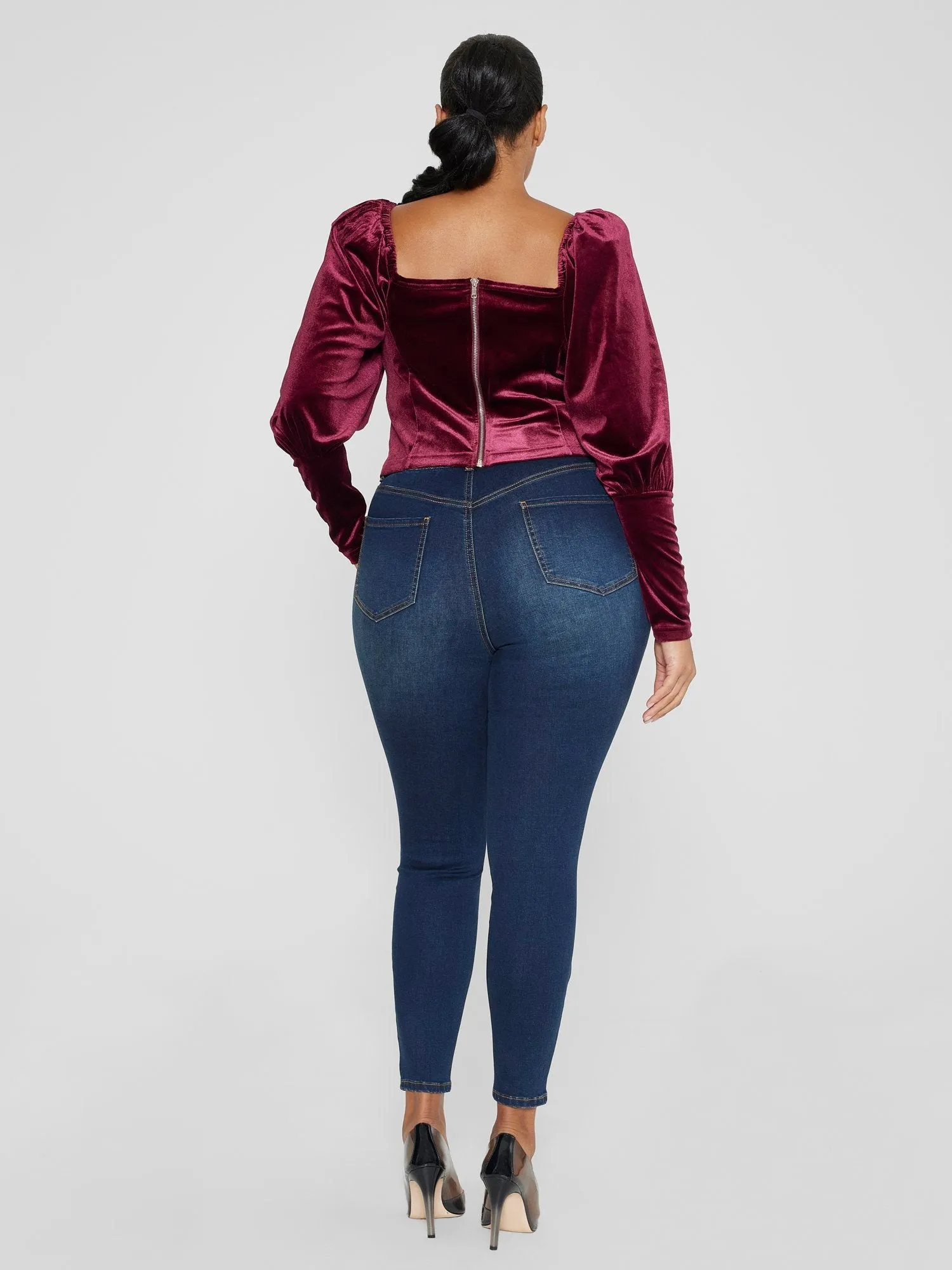 Fashion To Figure - Luze Velvet Corset Style Top