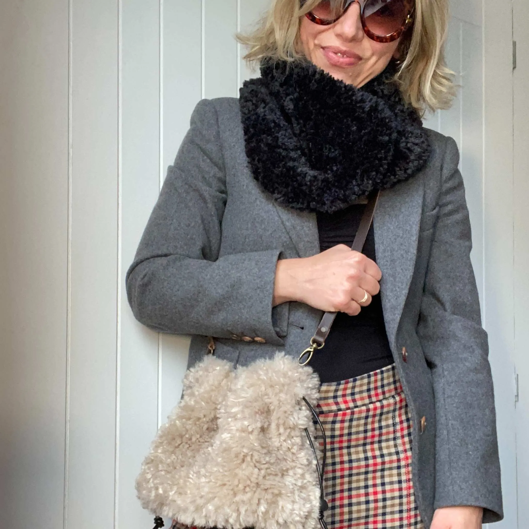 Faux Fur and Teddy scarf