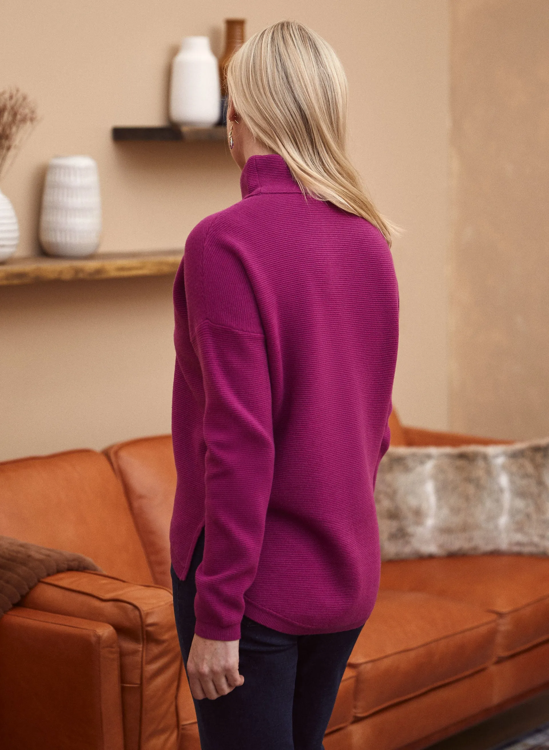 Funnel Neck Ottoman Sweater