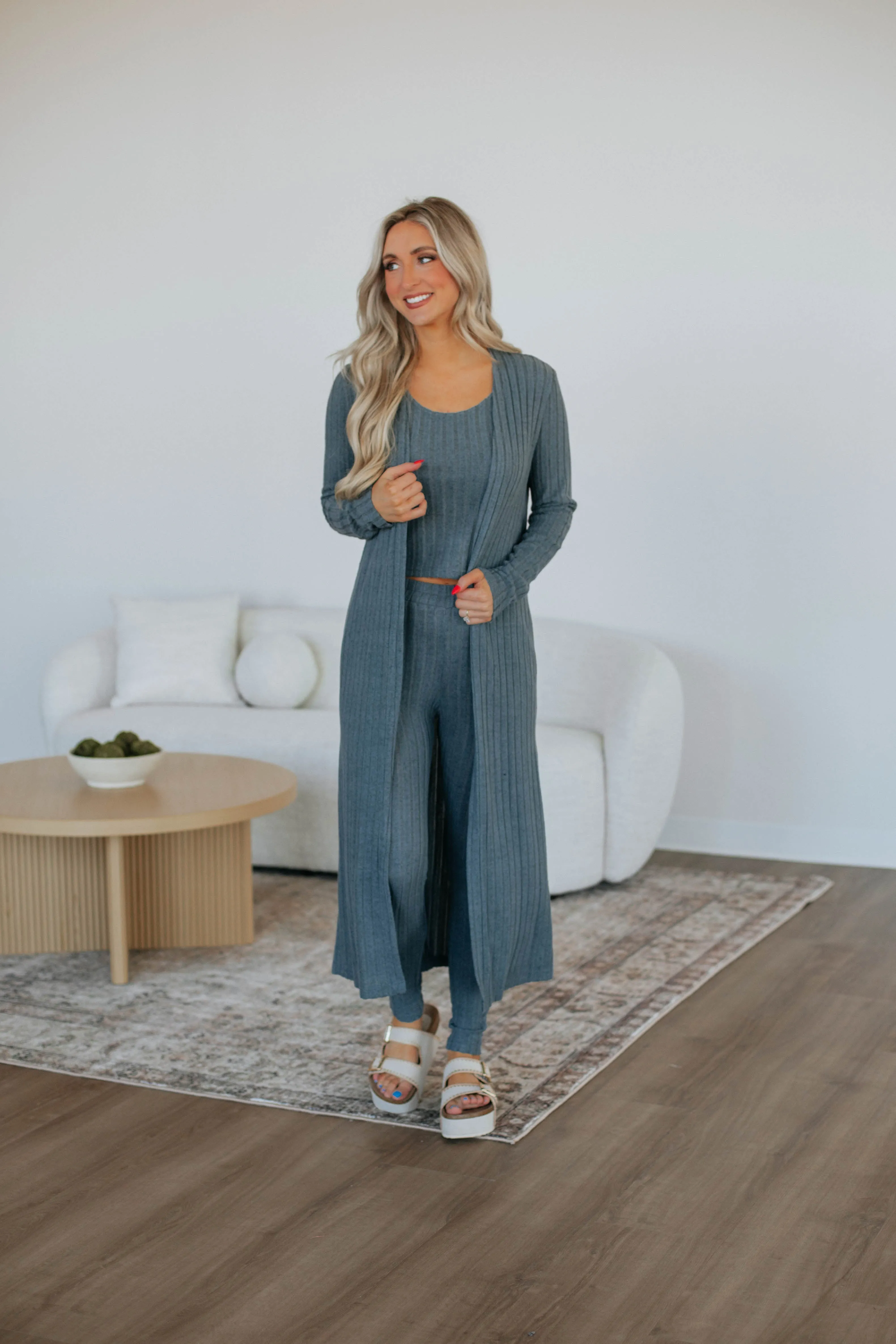 Get Cozy Cardigan - Slate