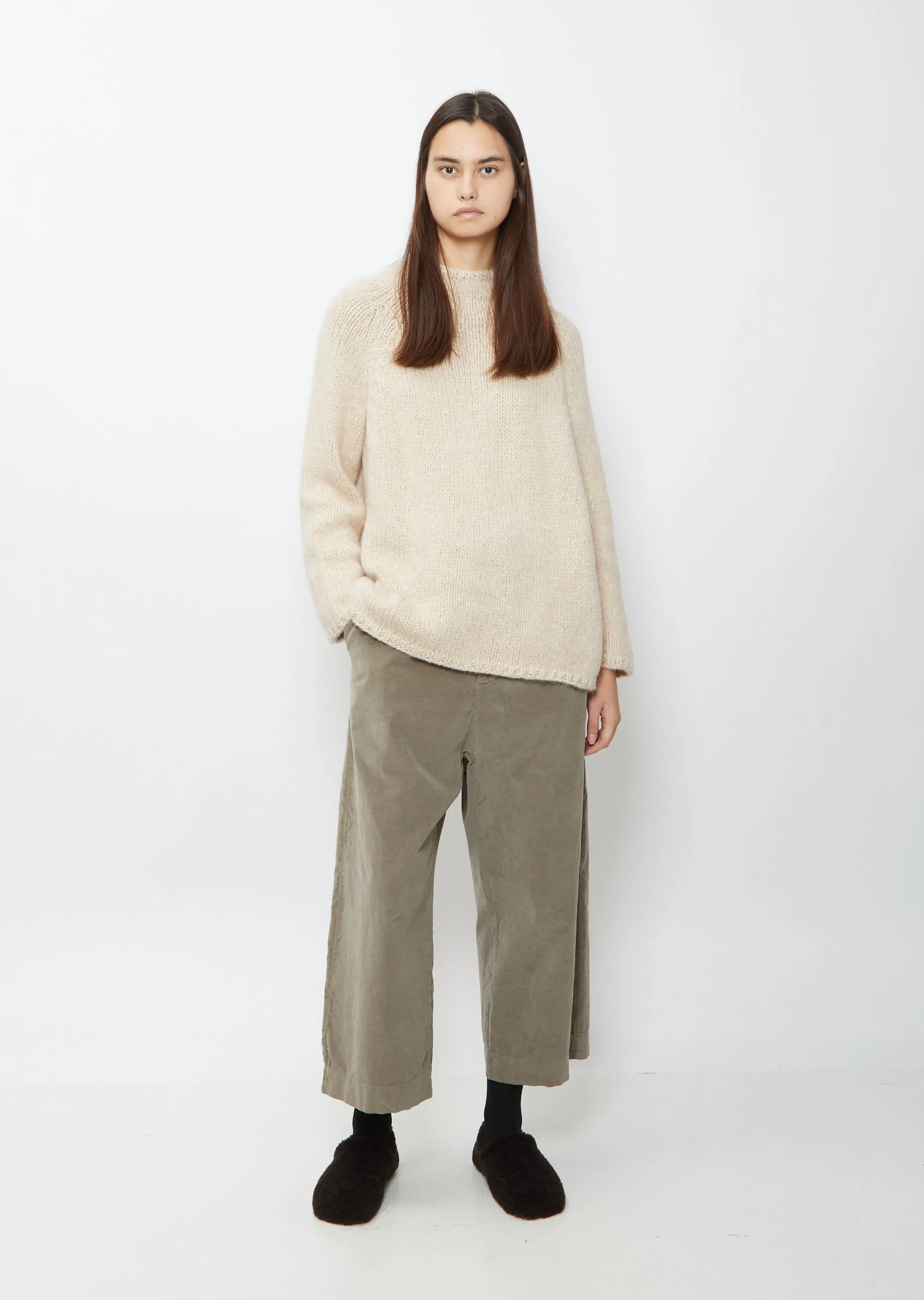 High-Neck Sweater — Cappuccino