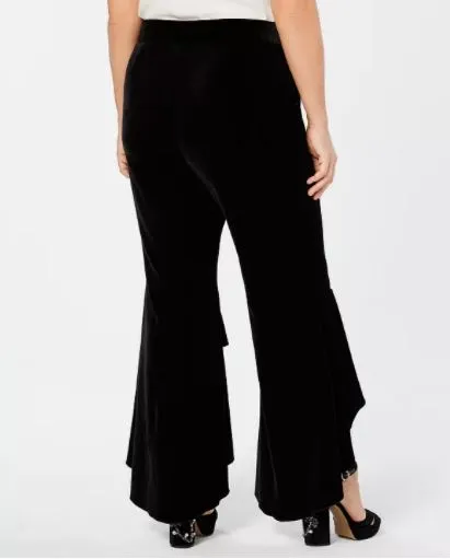 I.N.C. Plus Size Tulip-Hem Velvet Bootcut Pants