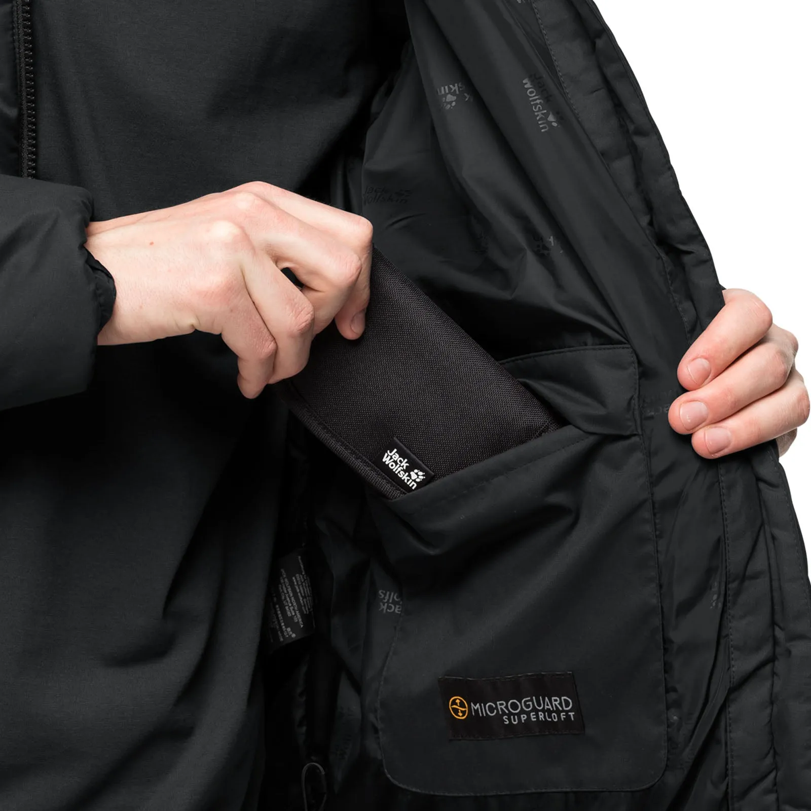 Jack Wolfskin Mens Kyoto XT Windproof Water Repellent Jacket - Black