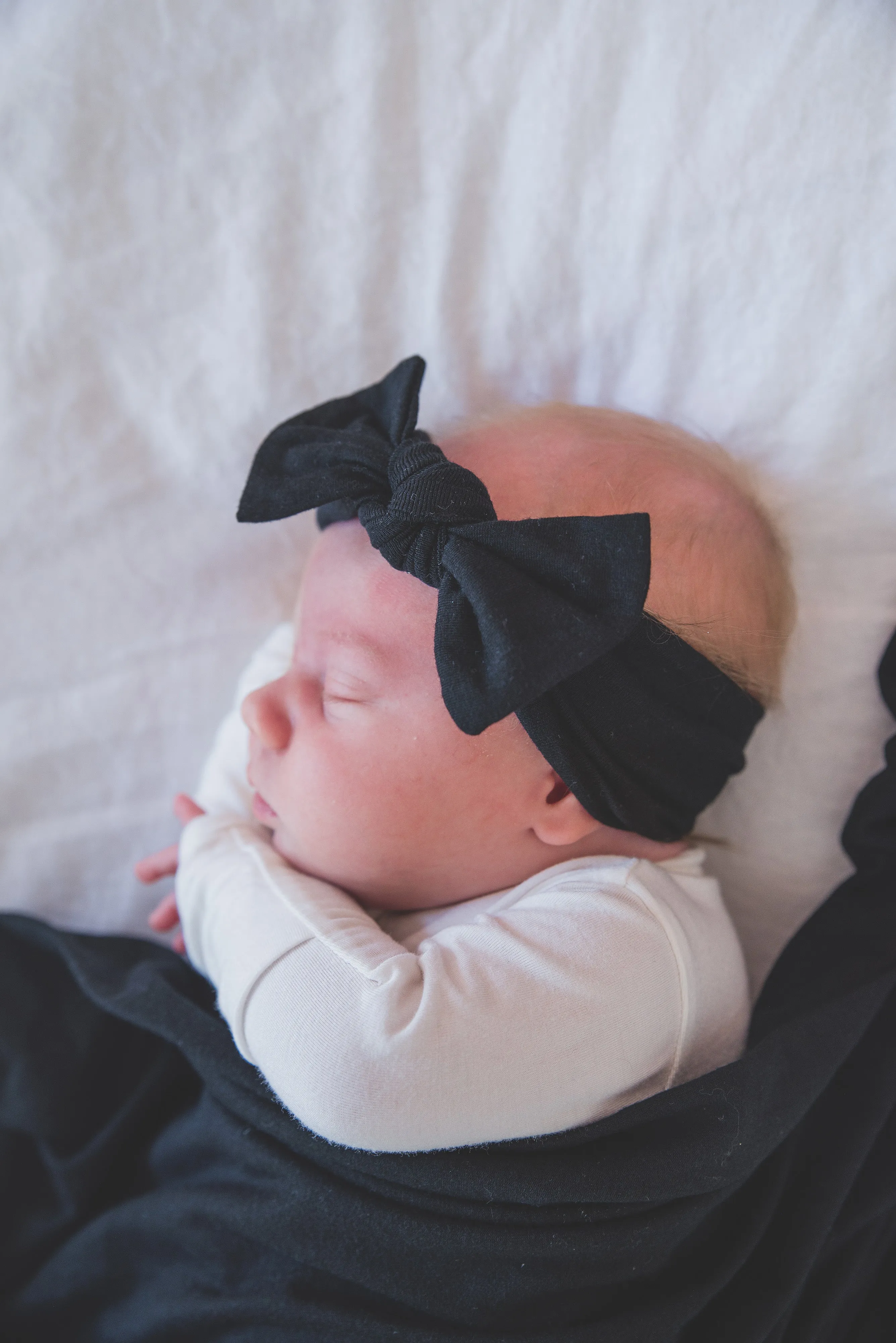 Knit Headband Bow - Midnight