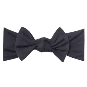 Knit Headband Bow - Midnight