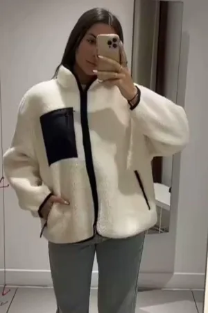 Loose Teddy fleece jacket