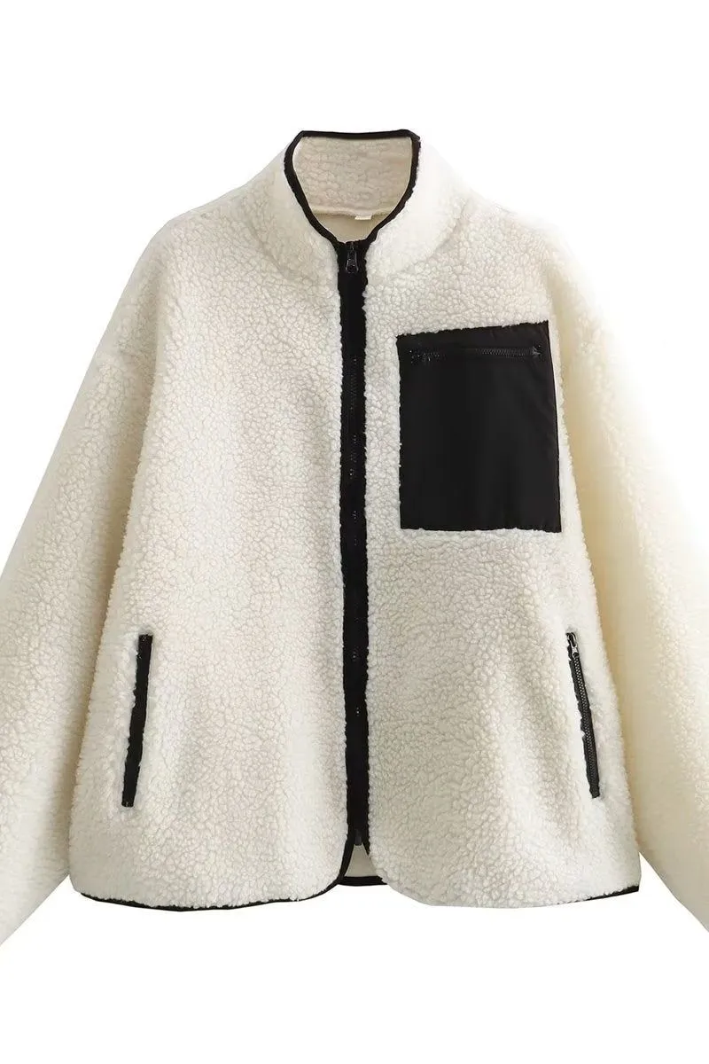 Loose Teddy fleece jacket