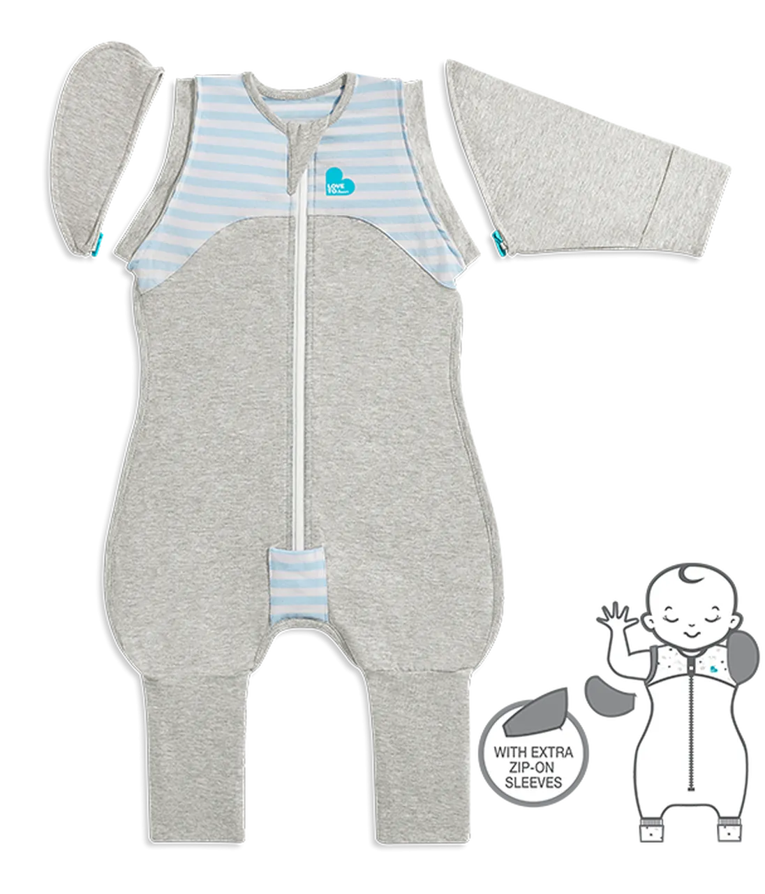 Love To Dream Swaddle UP Transition Suit 1.0 Tog Original Blue