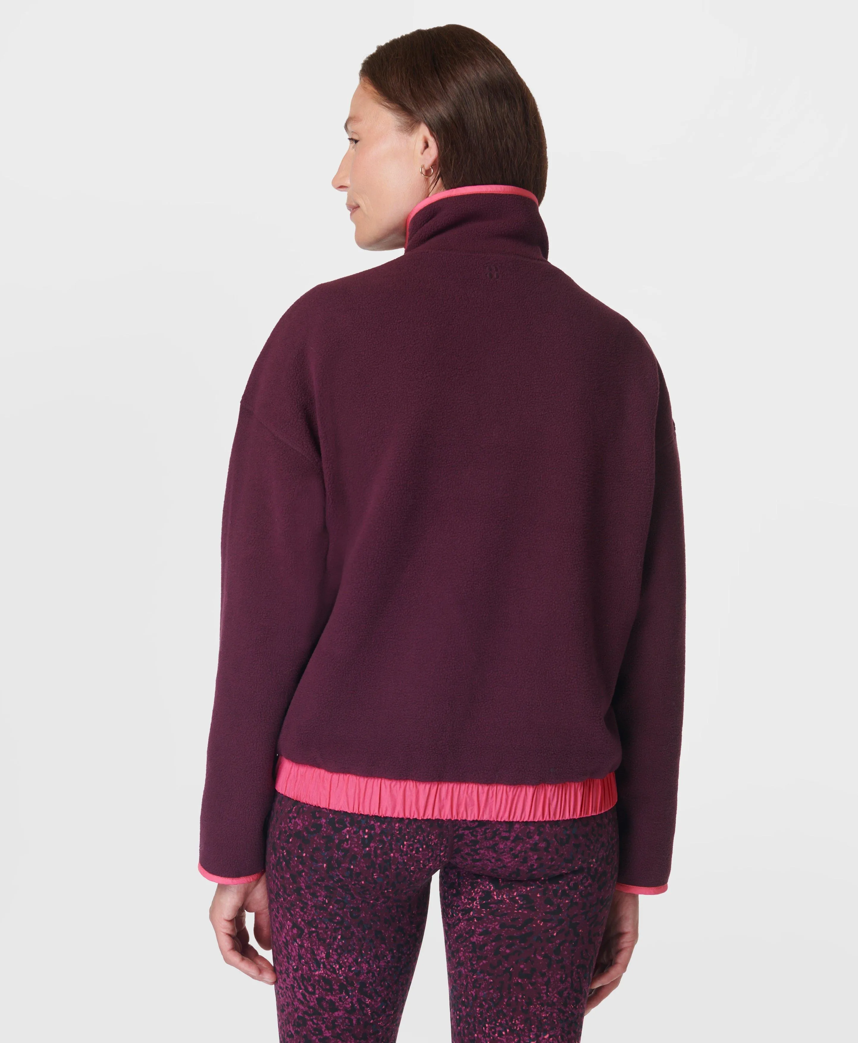 Mallow Half Zip Pullover Sb9539 Midnight-Cherry-Purp