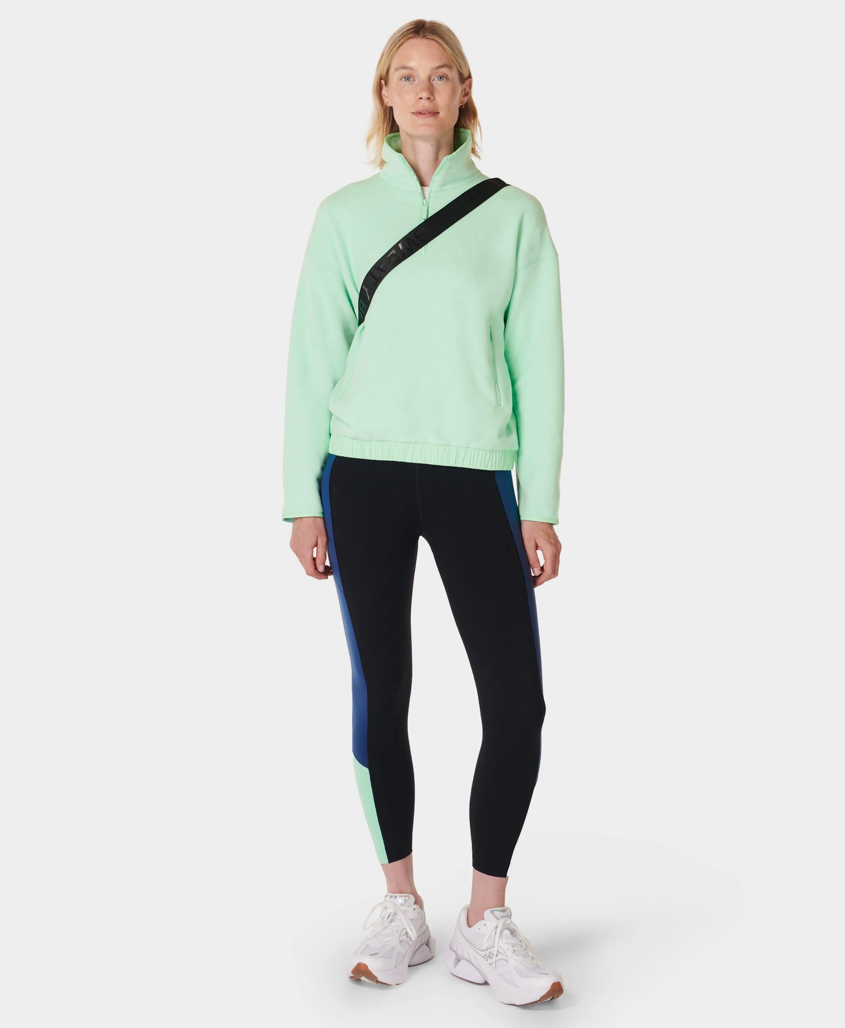 Mallow Half Zip Pullover Sb9539 Neo-Mint-Green