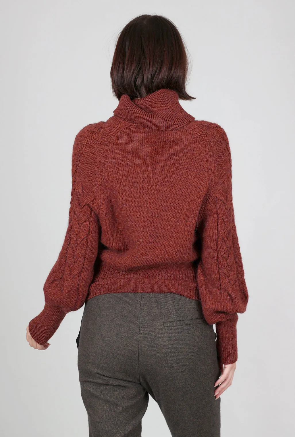 Muffo Cable-Knit Sweater, Terracotta