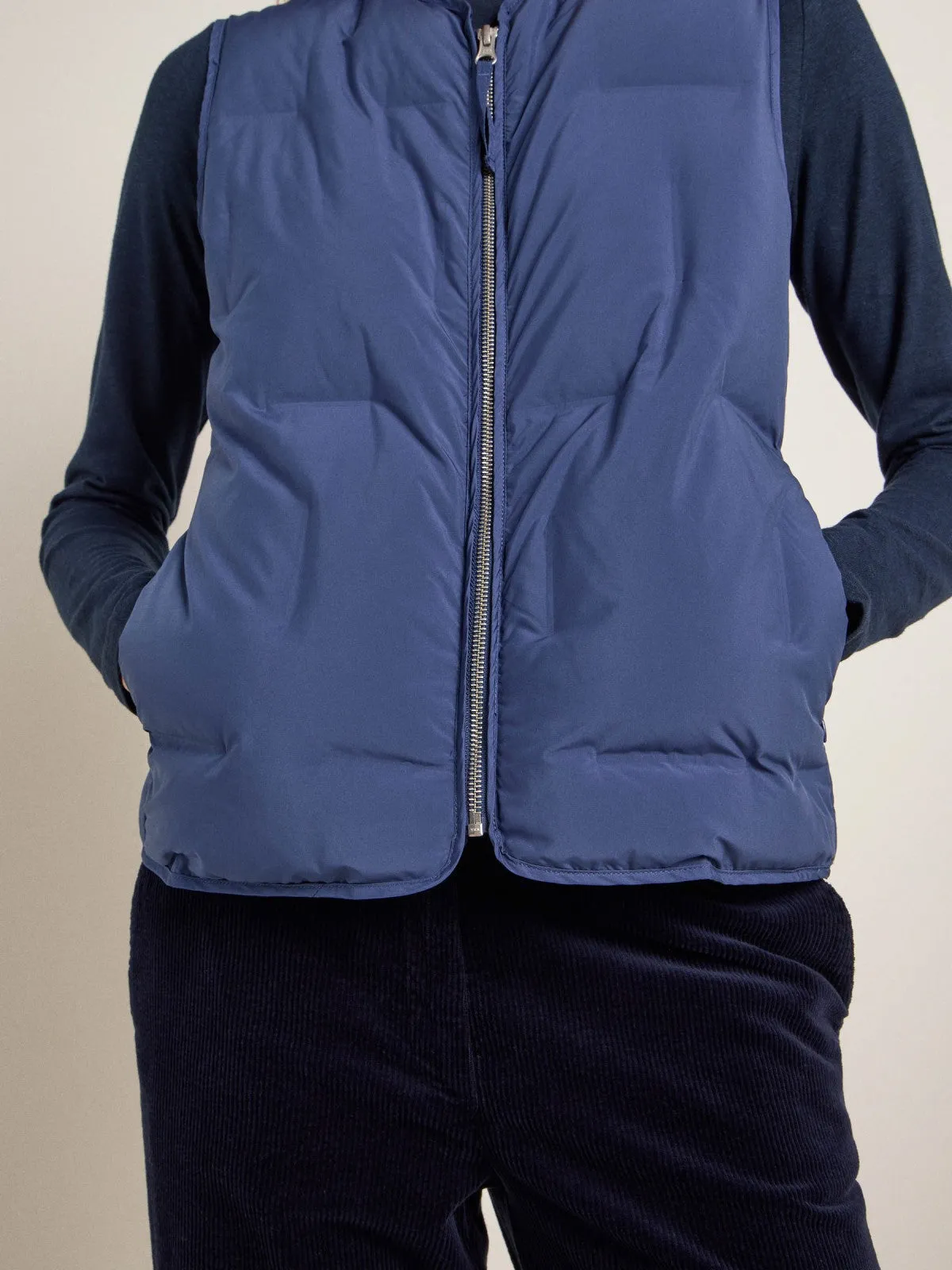 Padded Vest - Dove Blue