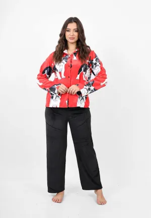 Pug top classic pjs - Red