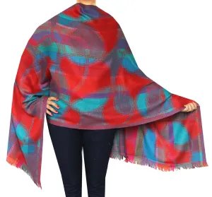 Pure Wool Jamawar Shawl Scarves Womens Indian Clothing (76 x 26 inches)