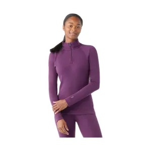 Smartwool Women's Classic Thermal Merino Layer Quarter Zip - Purple Iris Heather