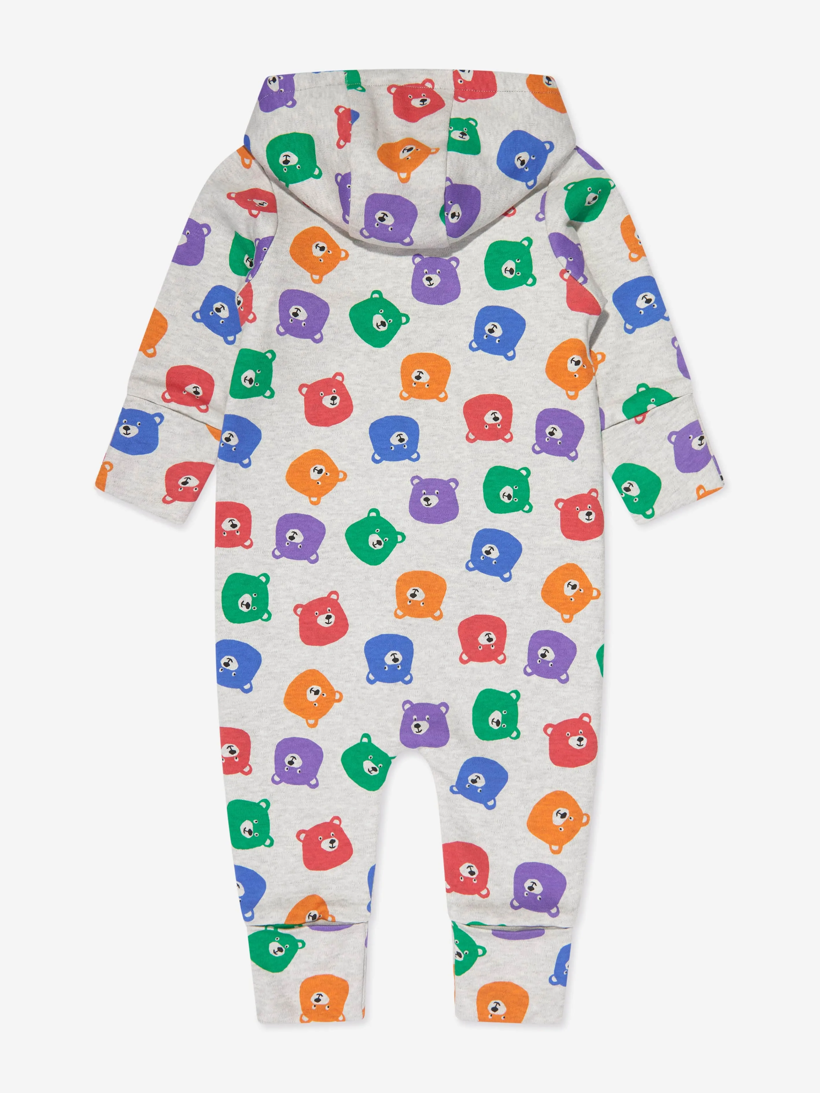 The Bonnie Mob Baby Bears Faux Fur Lined Onesie in Multicolour