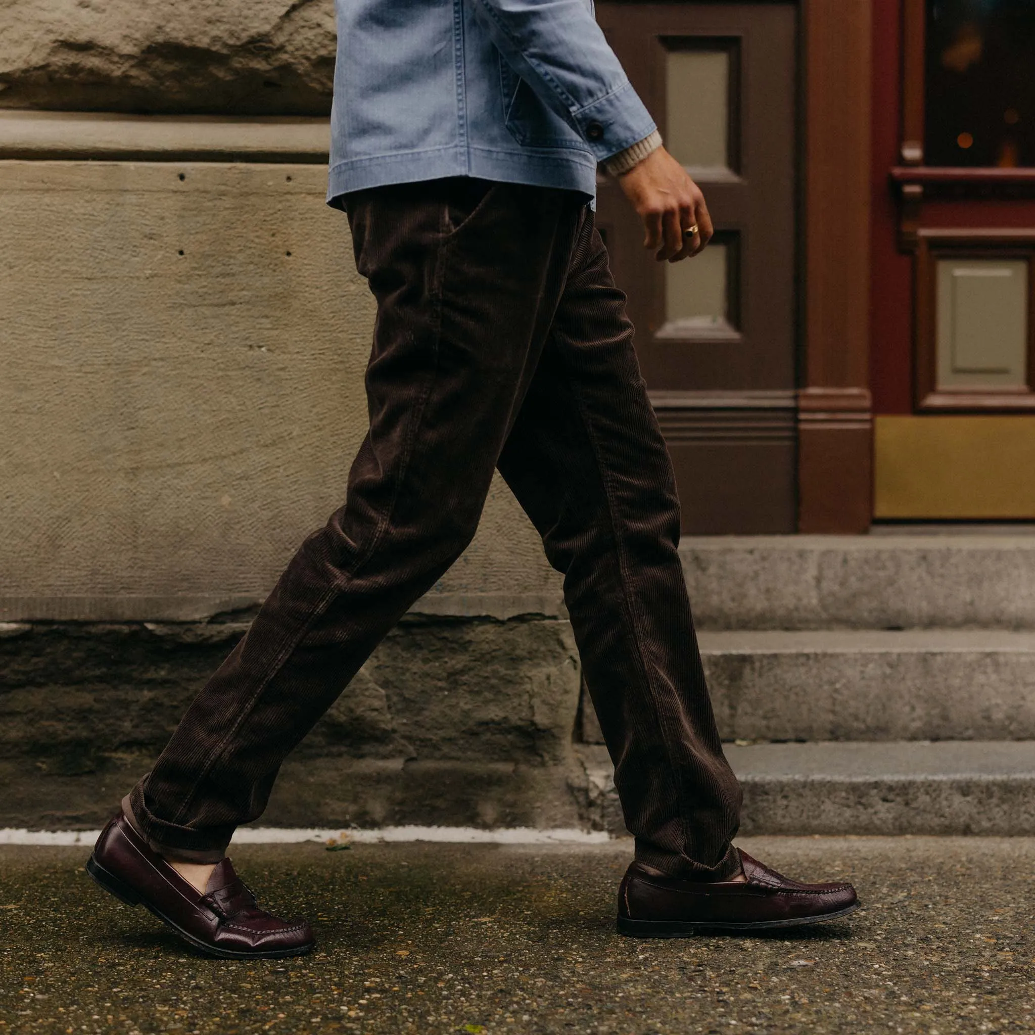 The Carnegie Pant in Peat Soil Corduroy