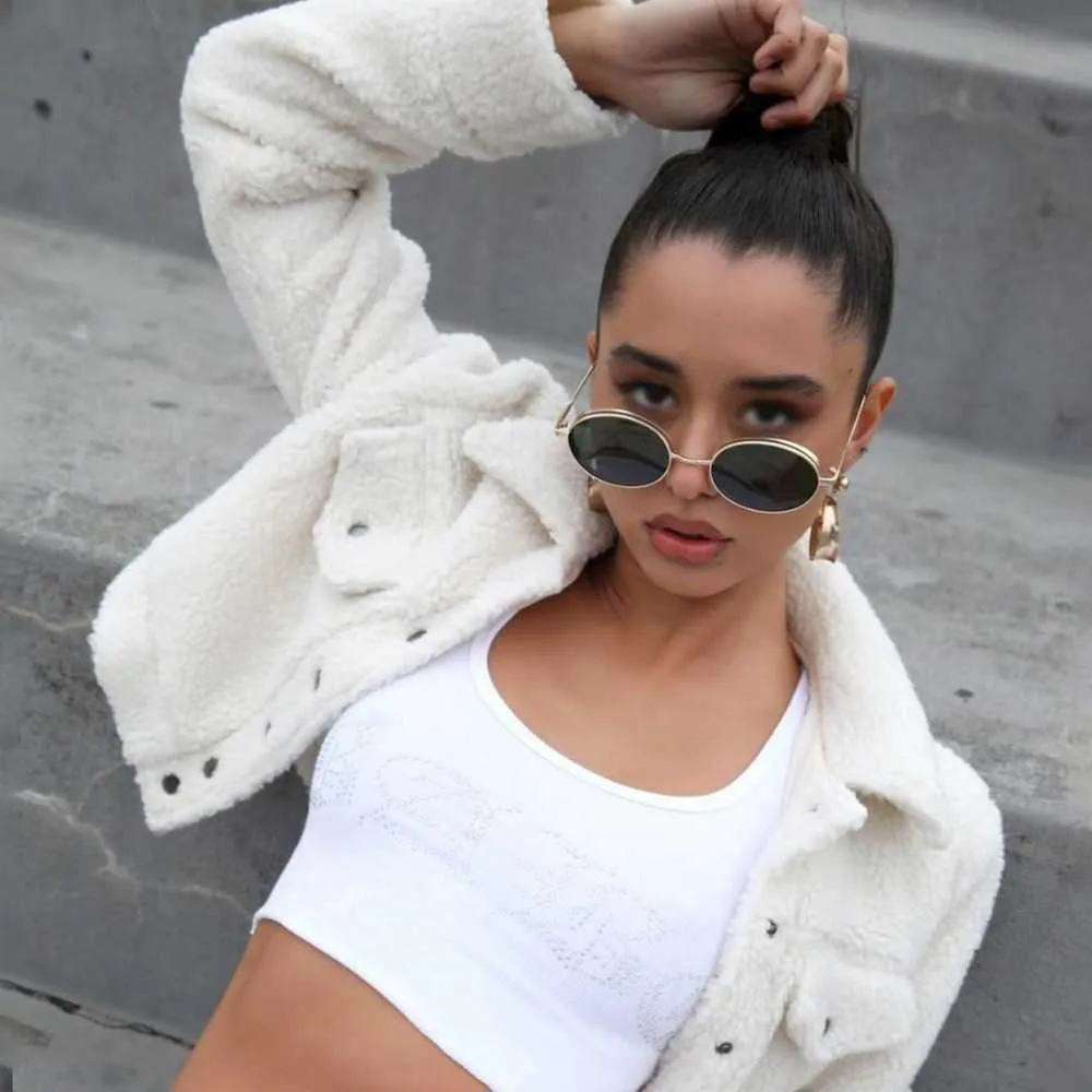 Thicker White Short Teddy Faux Fur Cropped Jacket Winter Coats