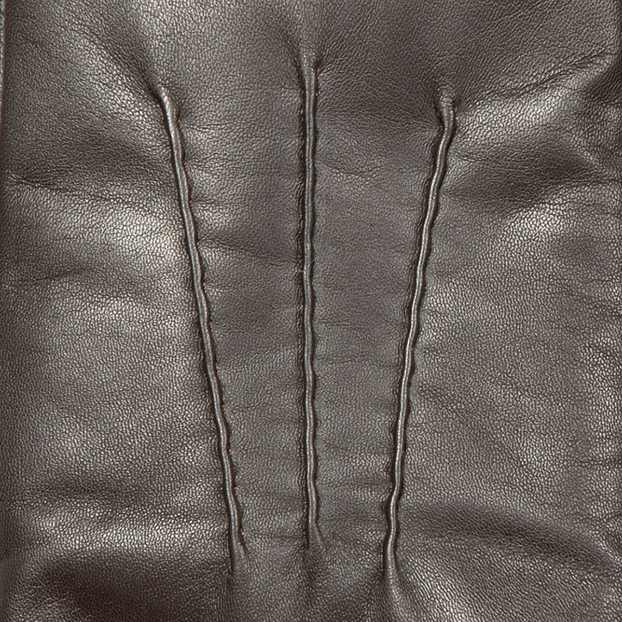 Women’s Three-Point Faux Fur-Lined Leather Mittens